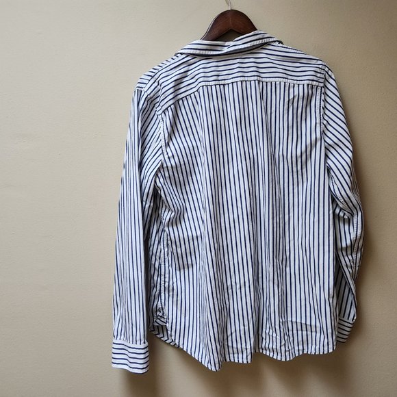 Ralph Lauren Lauren Jeans pinstripe white blouse - Picture 5 of 5